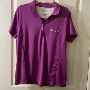 BMW golf Championships half zip shortsleeve Peter Millar Golf Polo Size XL